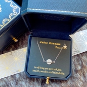 轻奢JUICY DREAMS幸运你是我宇宙星球925银MINI星球许愿手链