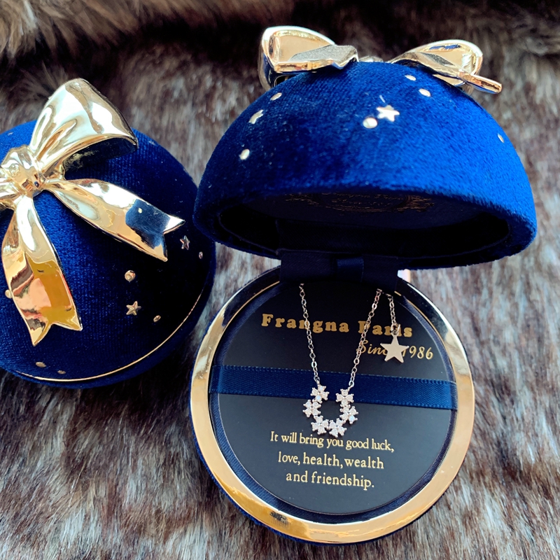 水晶四叶草幸运轻奢925银银项链