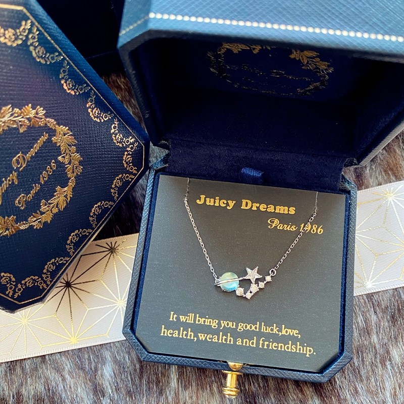 轻奢JUICY DREAMS复古水晶幸运星你是我的星球小宇宙许愿成真项链