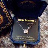 法国设计师JUICY DREAMS轻奢你是我 星球宇宙纯银礼物许愿项链