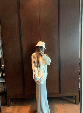 熊猫京京/ope*私服拉链厚毛衣