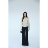 马海毛羊毛钩花毛衣