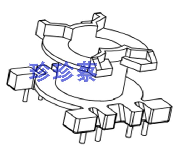 PQ20高频变压器磁芯骨架立式5+4针 5套1包