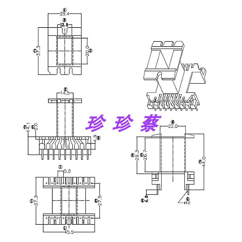 ee4220立式9+95套1包变压器磁芯