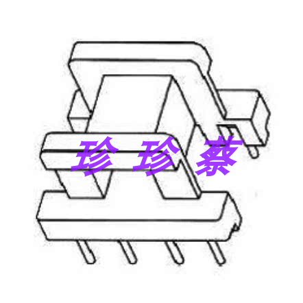 EE22磁芯+骨架卧式4+4