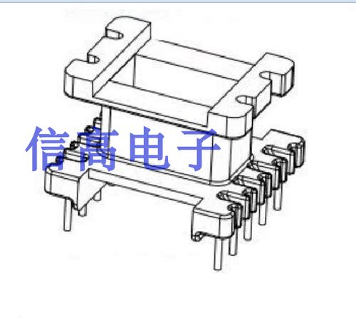 骨架EE24立式加宽5+5骨架磁芯