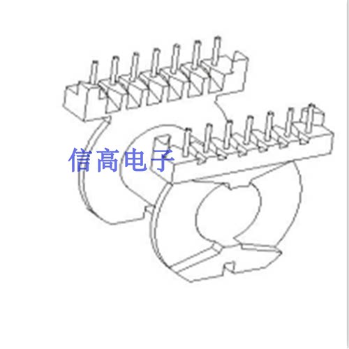 pq4040磁芯骨架变压器电木