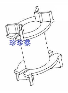 PQ3230高频变压器磁芯骨架PQ3230磁芯骨架无针