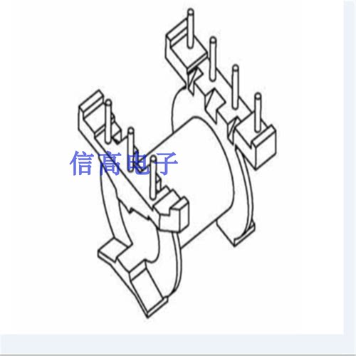 PQ2020变压器磁芯骨架卧式3+4