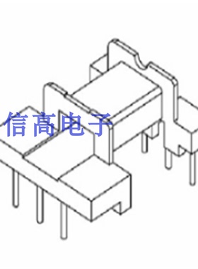 EFD15电源变压器磁芯骨架卧式单边加宽3+5针