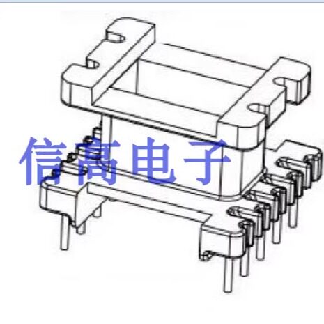 骨架EE24立式加宽5+5骨架磁芯