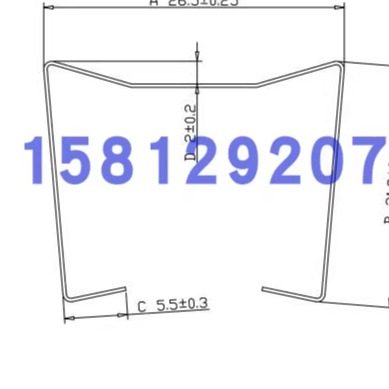 EE25变压器钢夹铁夹铁扣E25变压器磁芯用钢夹