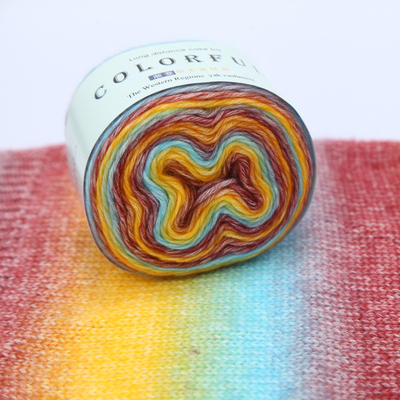 中粗长段染蛋糕围巾宝宝线