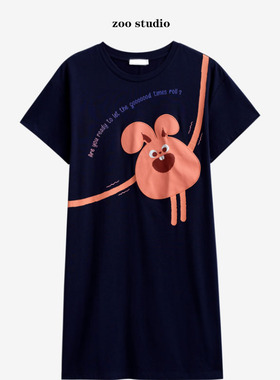 6……&八原厂大货！2022秋季新款短袖印花款T恤可外穿家居睡裙