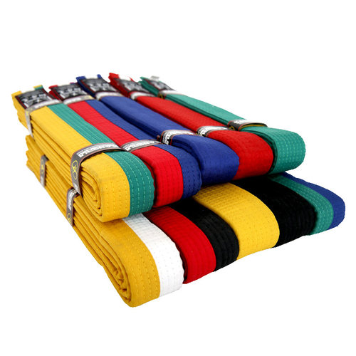 跆拳道腰带空手道黑带彩色道带儿童成人比赛训练1.6-3.2米道带