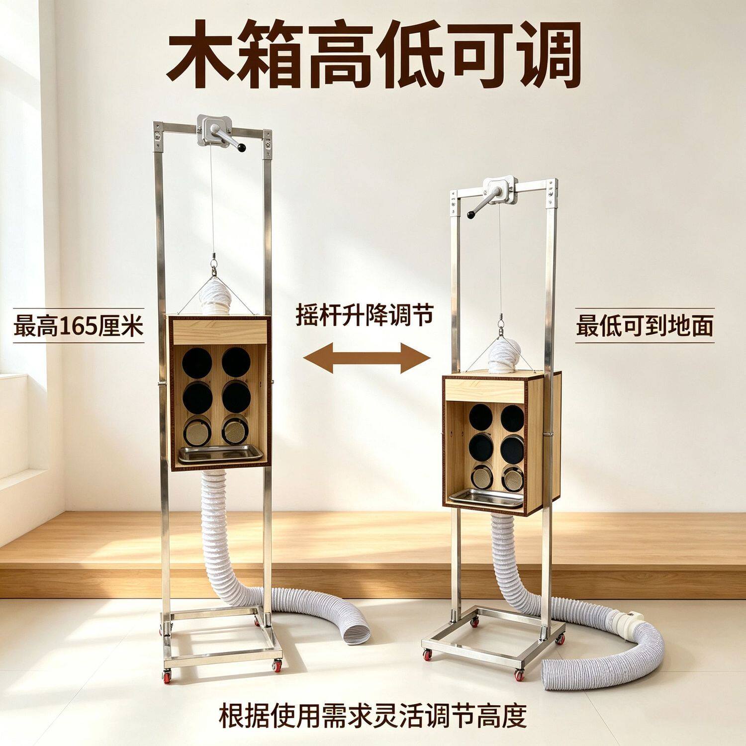 艾灸升级实木艾灸排烟箱艾灸支架家用雷火灸插针盘排烟工具艾灸盒