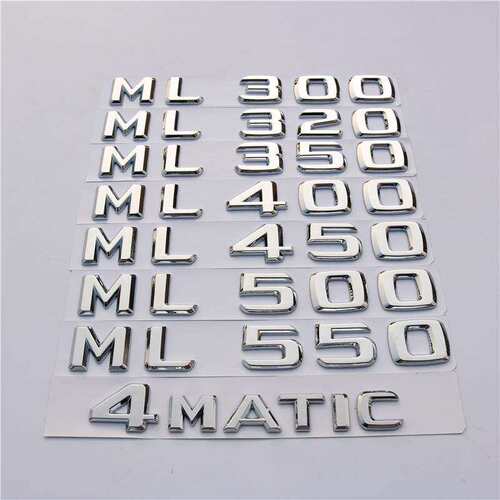 适用于奔驰ML级GL550改装ML350车标400数字450后500尾标车贴标志