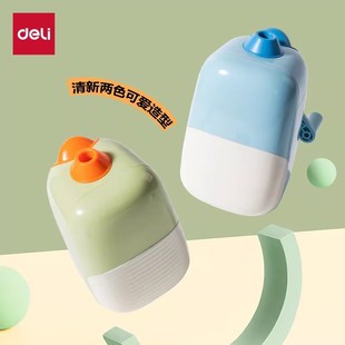 得力自动进铅削笔机小恐龙手摇削笔器学生用可爱转笔刀铅笔卷笔刀