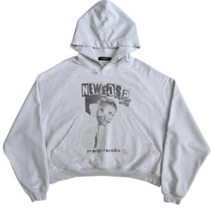 PISTOLS朋克印花连帽卫衣 水洗做旧破坏SIX UNKNOWNWORLD 24FW