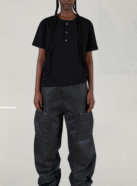 UNKNOWNWORLD 25FW 恶魔季涂蜡M65拉链口袋止血带工装裤