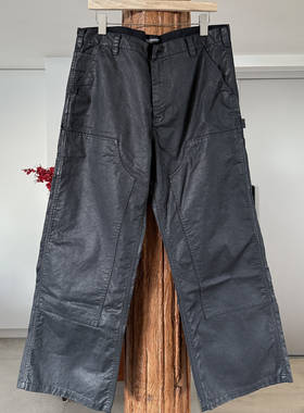 UNKNOWNWORLD 25FW 恶魔季涂蜡双膝裤伐木裤直筒工装裤