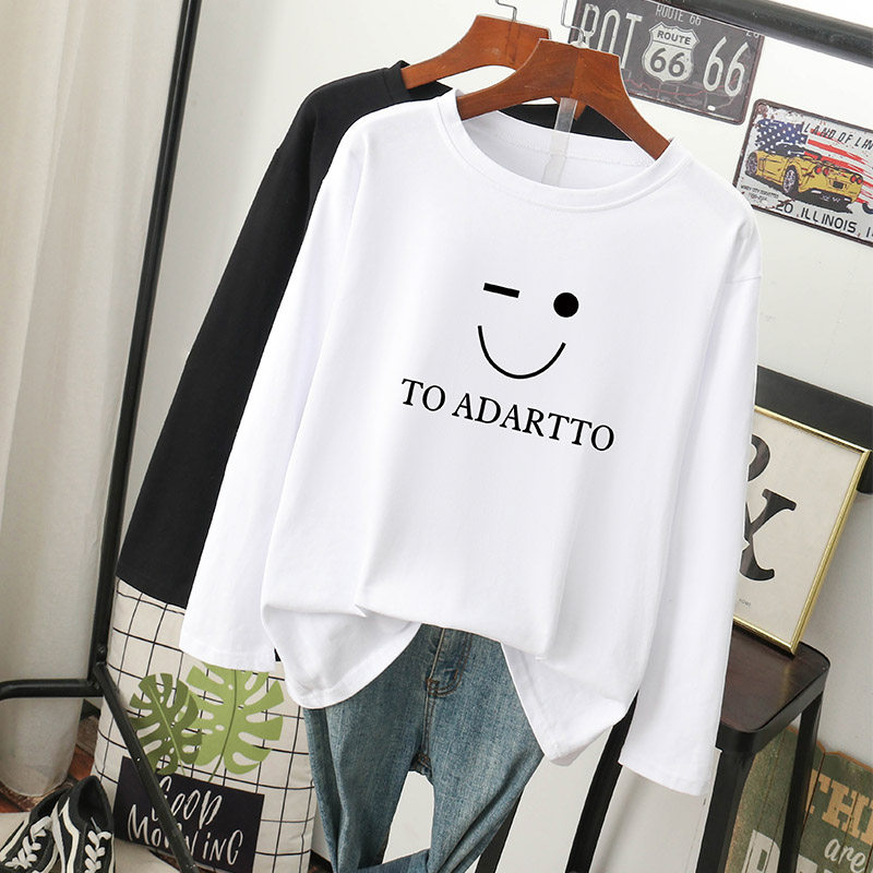 白色纯棉长袖t恤女2026春季新款卫衣内搭上衣白体宽松秋衣打底衫