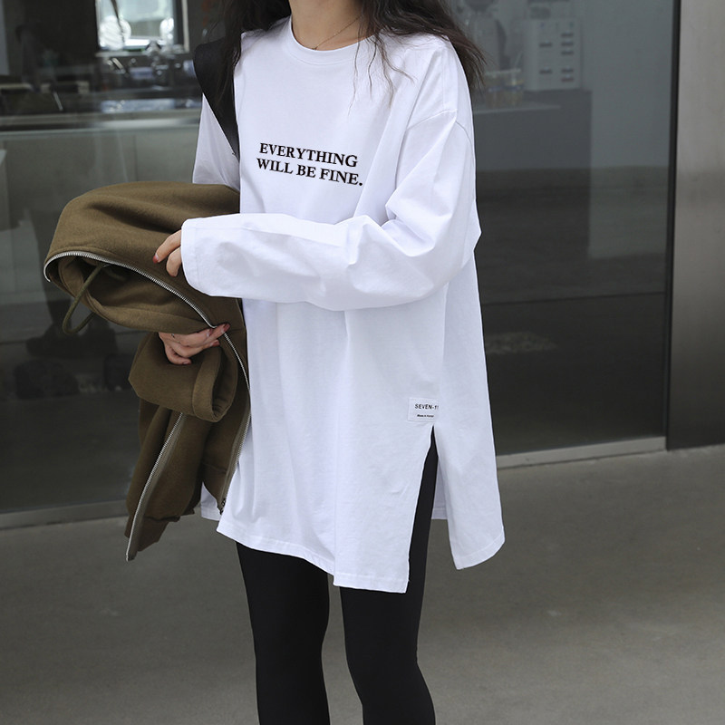 白色纯棉T恤长袖女2026春秋季新款内搭打底衫设计感小众休闲上衣