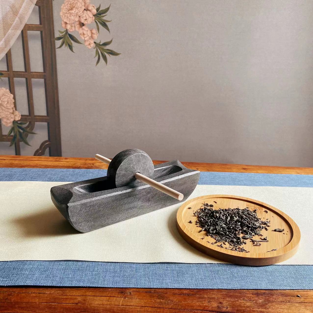 【茶碾】宋代点茶工具捣臼研磨器