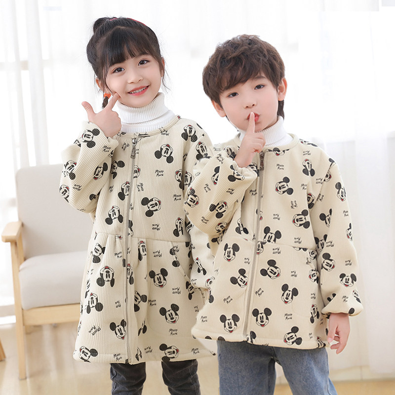 儿童罩衣宝宝灯芯绒围裙女童幼儿园秋冬羽绒服护衣男吃饭加绒围兜,童装/婴儿装/亲子装,反穿衣/罩衣,淘宝优惠券,粉丝福利购,淘宝优惠卷