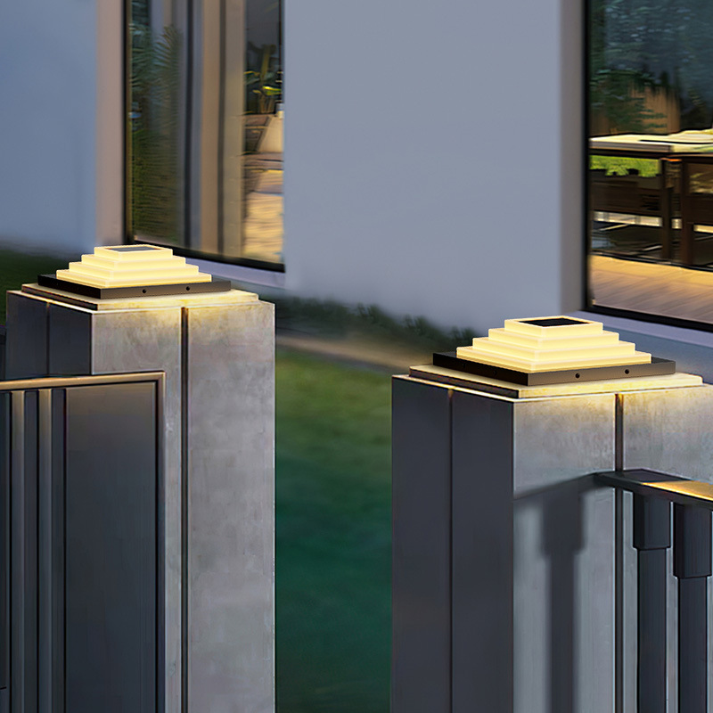 入户夜景柱头灯太阳能庭院大门灯