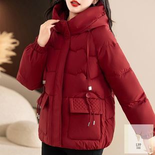 清仓短款 连帽外套洋气 羽绒棉服中青女秋冬宽松加厚保暖时尚