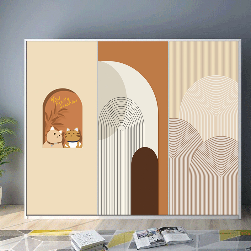 卧室玻璃贴纸pvc简约风