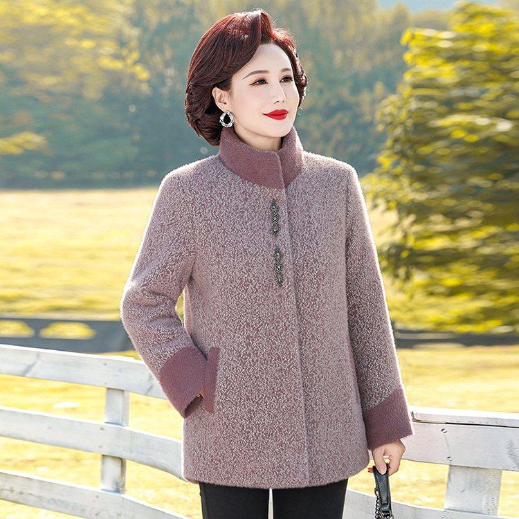 气质中年妈妈装冬装毛呢外套加绒时尚中老年女装加厚保暖大码棉衣,女装/女士精品,大码呢大衣,淘宝优惠券,粉丝福利购,淘宝优惠卷