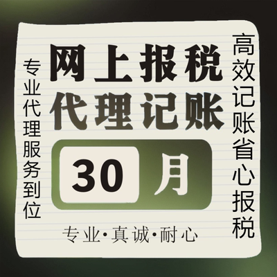 江苏省南通税务申报代理记账个体户小规模一般纳税人报税专业会计