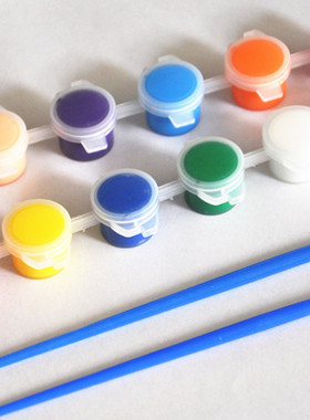 12色丙烯颜料 十二色丙烯套装 12色连体套装颜料 包邮