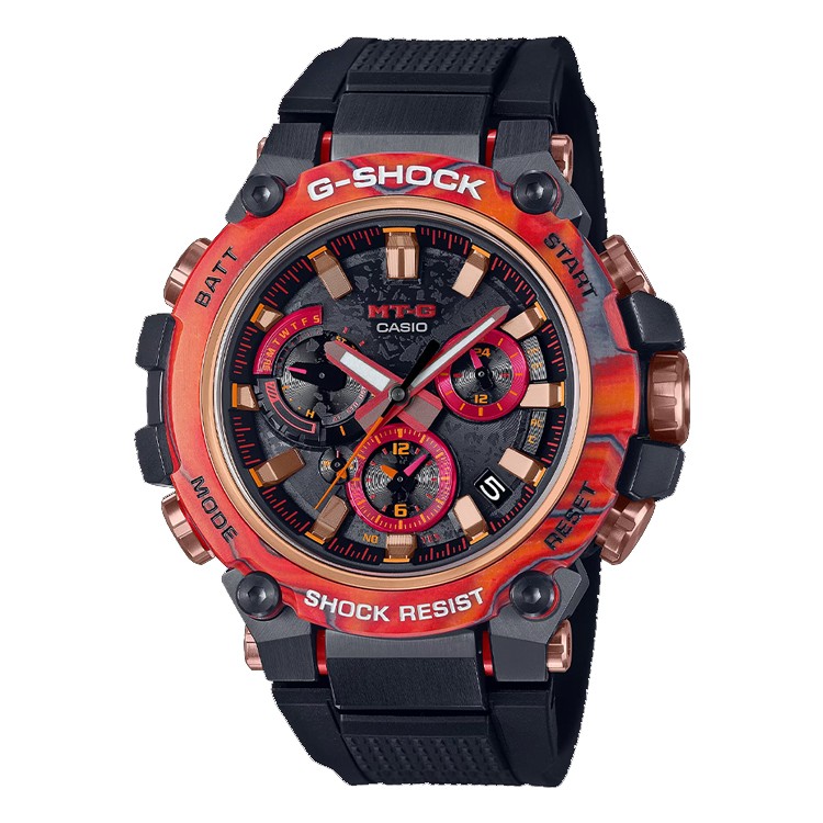 卡西欧G-SHOCK 40周年限量光能电波蓝牙男表MTG-B3000FR-1AJR