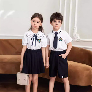 幼儿园园服夏装 英伦学院风儿童校服套装 小学生班服夏季 毕业照服装