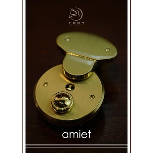 Tory箱包配件锁皮具锁五金配件包包锁扣包纯铜镀金瑞士进口amiet