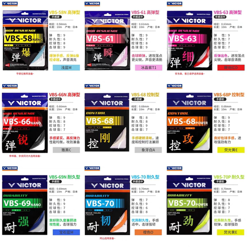 官网victor胜利羽毛球线威克多VBS66N/63/70线高弹耐久控制音爆58