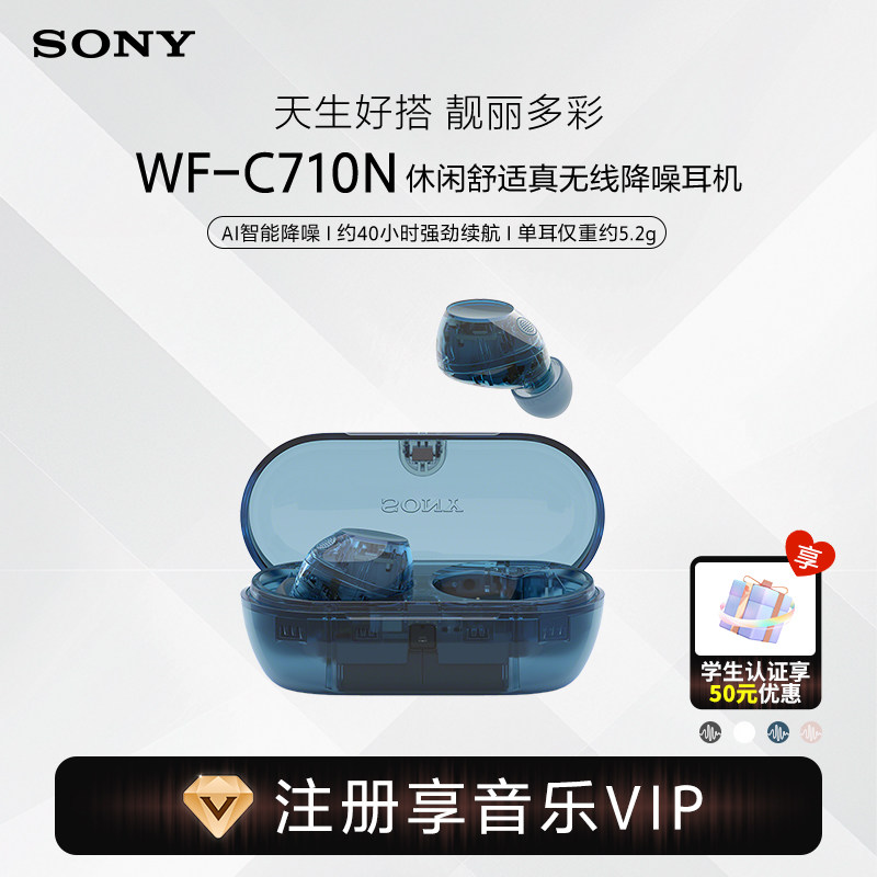 SONY/索尼 WF-C710N 休闲舒适真无线降噪蓝牙耳机