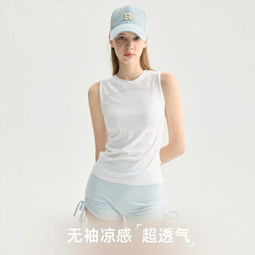 无袖运动背心弹力显瘦跑步训练外穿健身衣薄款速干瑜伽服上衣夏季