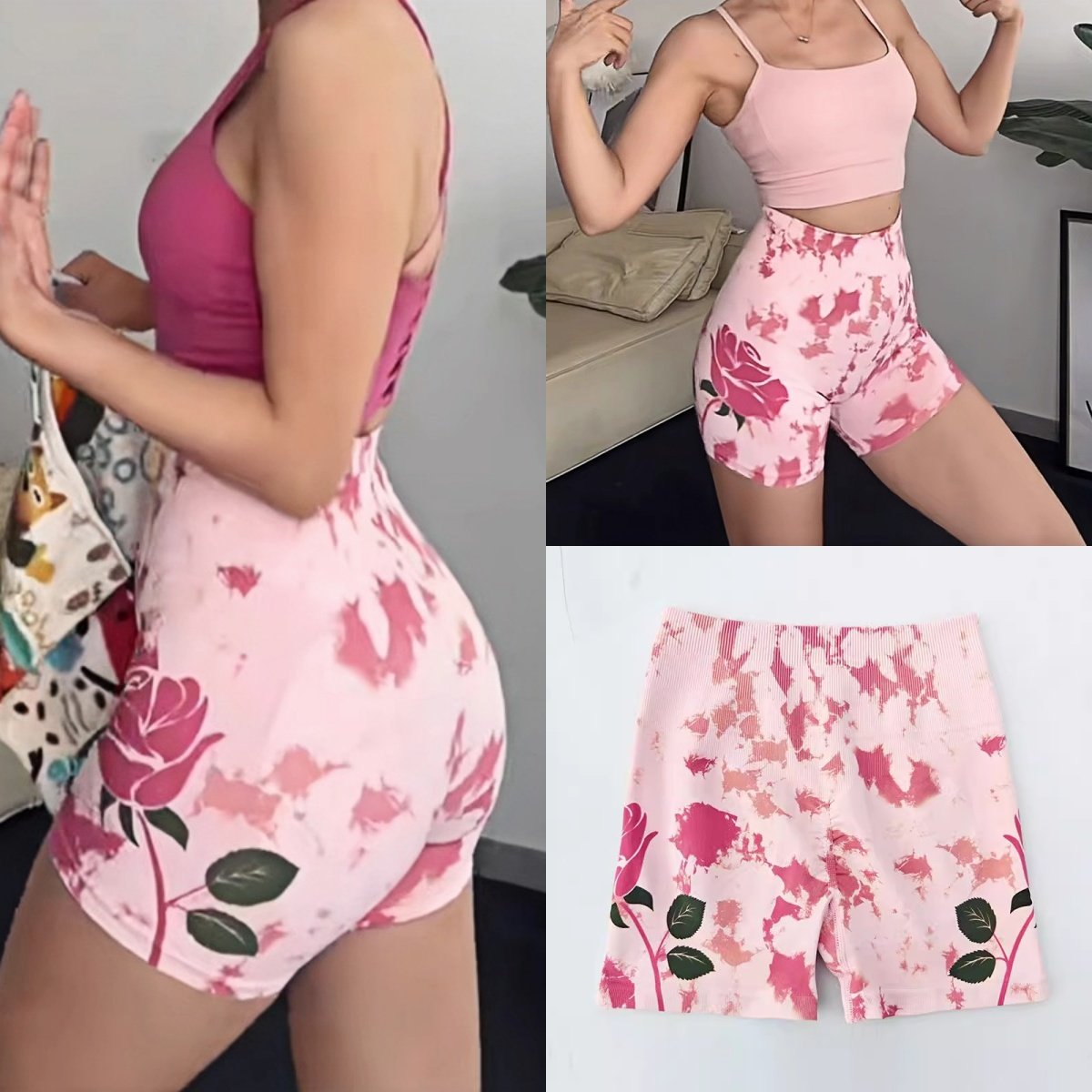 3D印花提臀高腰收腹速干欧美豹纹健身短裤女运动瑜伽跑步蜜桃裤,运动服/休闲服装,健身裤,淘宝优惠券,粉丝福利购,淘宝优惠卷