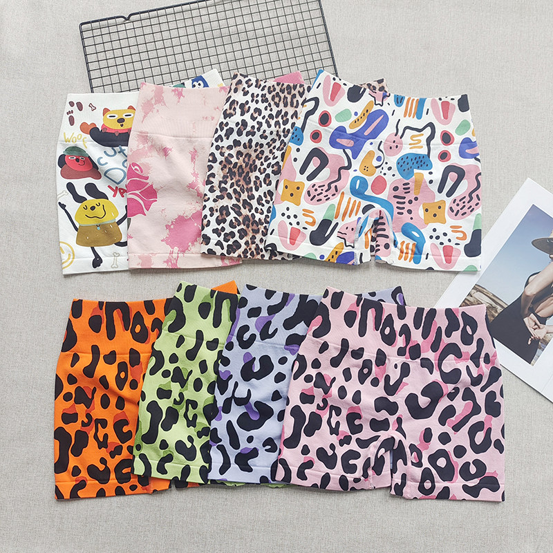 印花蜜桃裤运动跑步三分裤豹纹瑜伽短裤高腰3D提臀健身女紧身裤,运动服/休闲服装,健身裤,淘宝优惠券,粉丝福利购,淘宝优惠卷