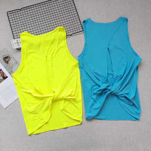 T恤户外美背性感休闲上衣 圆领罩衫 瑜伽背心宽松薄款 透气速干无袖