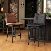 美式 铁艺吧台椅家用高脚凳旋转吧台凳复古酒吧椅餐厅椅高端高脚椅