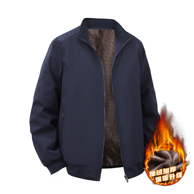 中老年男款加厚棉衣商务男外套