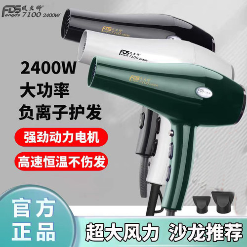 风大师电吹风7100吹风机负离子护发2400W大风力发型师家用超静音