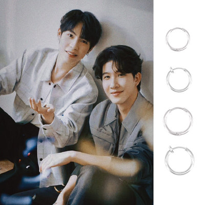 FirstKhaotung一仔烤糖同款圆圈耳环耳夹钉百搭日常饰品爱之全蚀