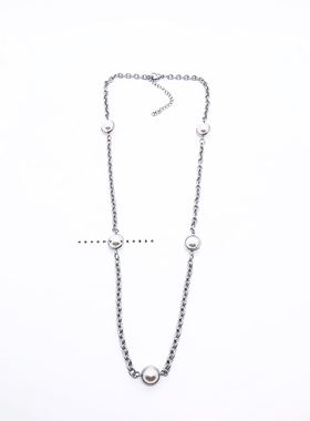 直播钛钢不褪色轻奢项链明星同款