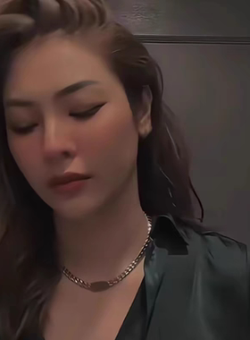 faye同款项链钛钢粗链项链钛钢不掉色古巴链女式项链